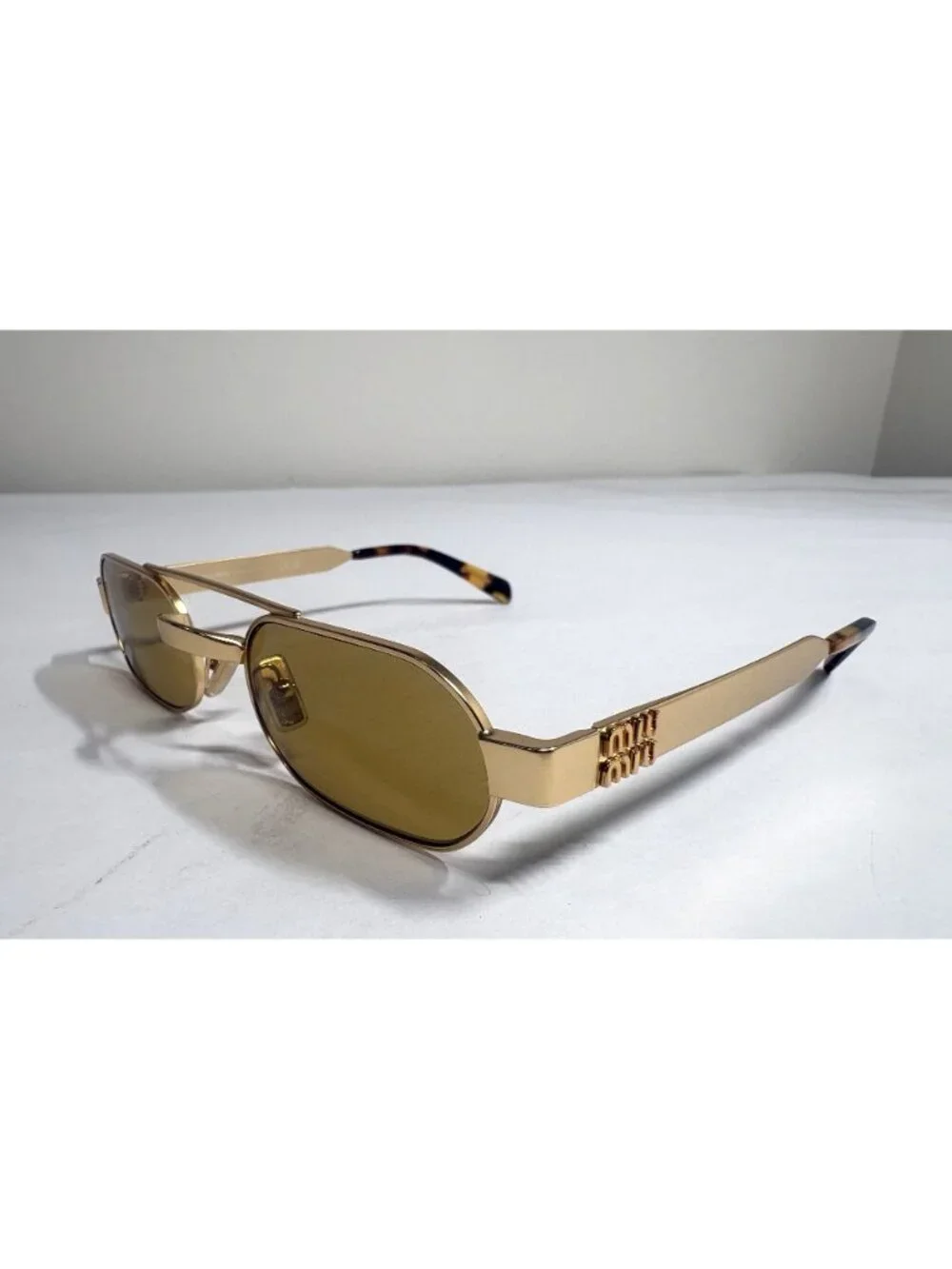 Miu Miu 52mm Oval Sunglasses in Ancient Gold/Brown